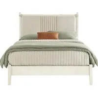 Jetty Beach White 3 Pc Queen Upholstered Bed