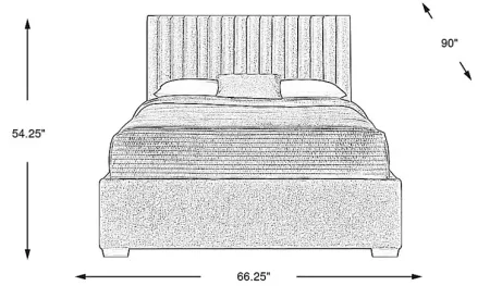Belvedere Smoke 3 Pc Queen Upholstered Bed
