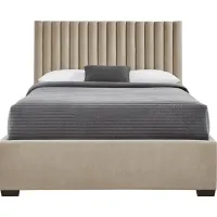 Belvedere Beige 3 Pc Queen Upholstered Bed