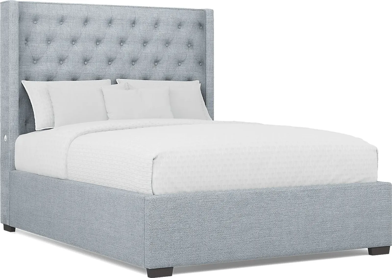 Harlow Hill Seafoam 3 Pc Queen Upholstered Bed