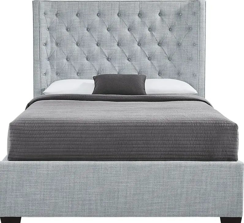 Harlow Hill Seafoam 3 Pc Queen Upholstered Bed