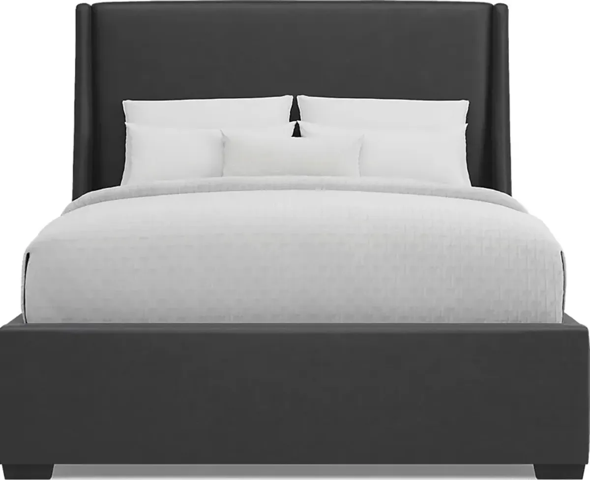 Beaufoy Graphite 3 Pc Queen Upholstered Bed