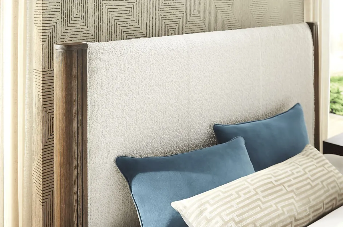 Glenfair Tobacco 3 Pc Queen Upholstered Bed