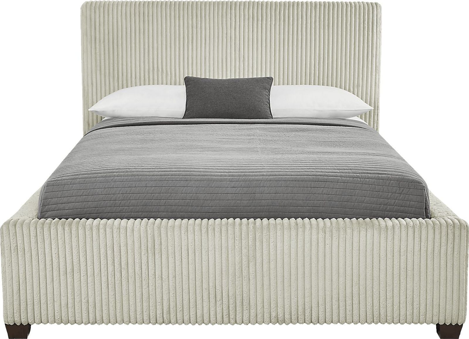 Allure Gray 3 Pc Queen Upholstered Bed