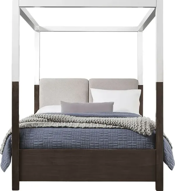 Prospect Heights Dark Brown 3 Pc Queen Canopy Bed