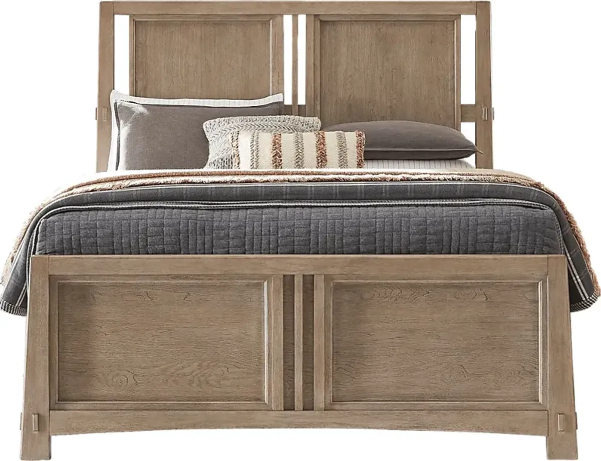 Keaton Taupe 3 Pc Queen Panel Bed