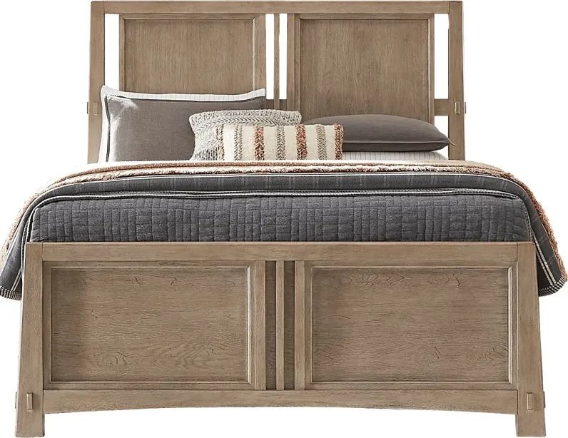 Keaton Taupe 3 Pc Queen Panel Bed
