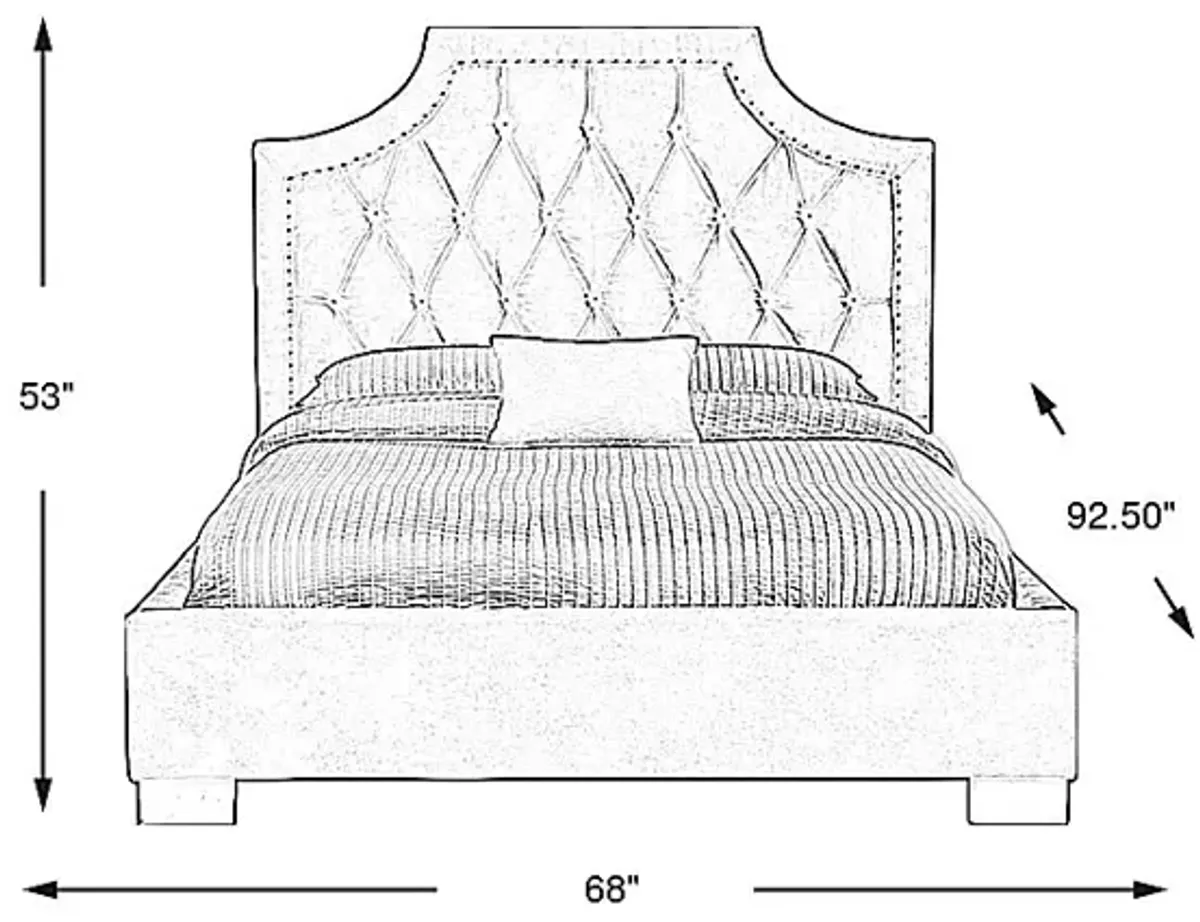 Kerrisdale Brown 3 Pc Queen Upholstered Bed