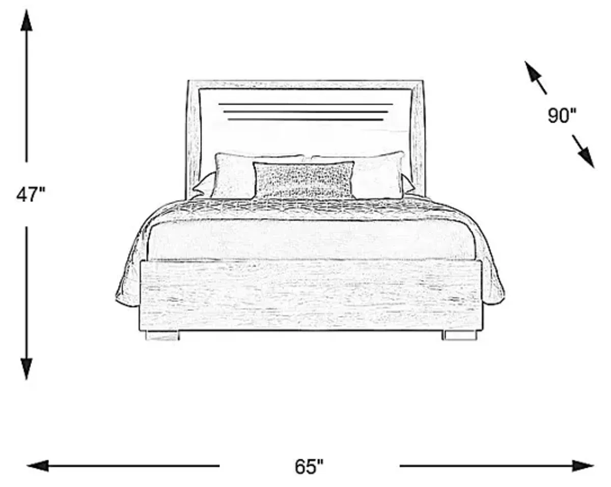 Buccone Heights Black 3 Pc Queen Bed