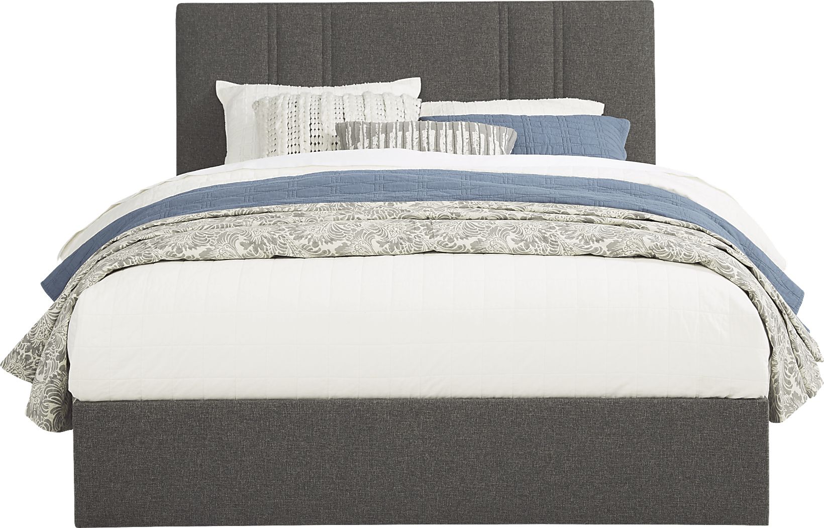 Aubrielle Gray 3 Pc Queen Upholstered Bed