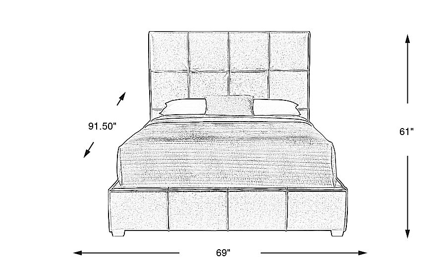 Giselle Gray 3 Pc Leather Queen Bed