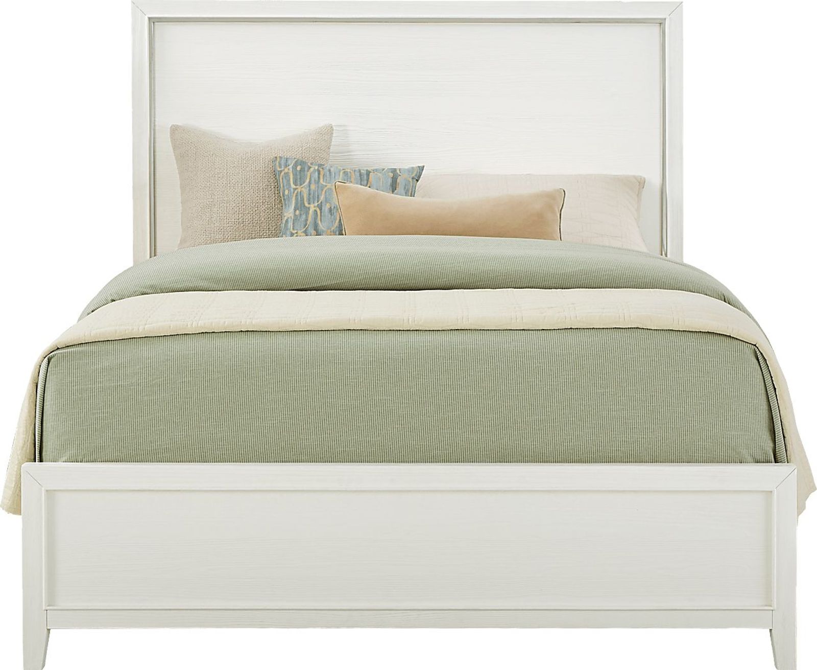 Aruba White 3 Pc Queen Panel Bed