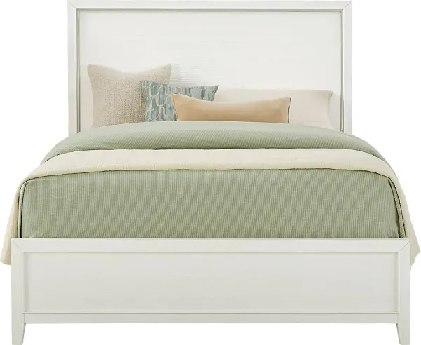 Aruba White 3 Pc Queen Panel Bed
