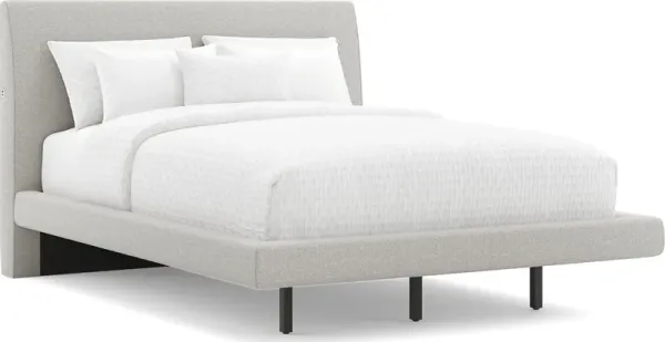 Aruba Gray 3 Pc Queen Upholstered Bed