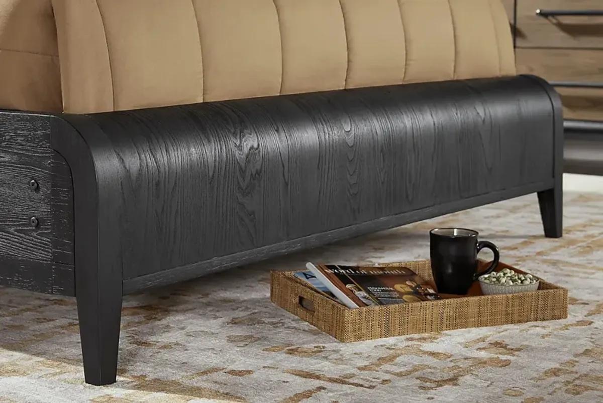 Archer Grove Black 3 Pc Queen Upholstered Bed