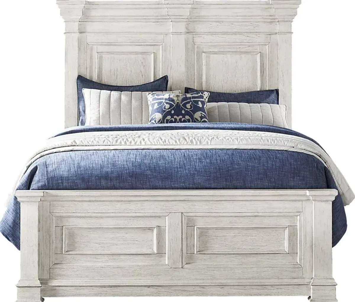 Landon Creek White 3 Pc Queen Panel Bed