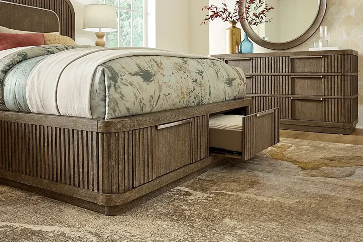 Sausalito Brown 3 Pc Queen Storage Bed