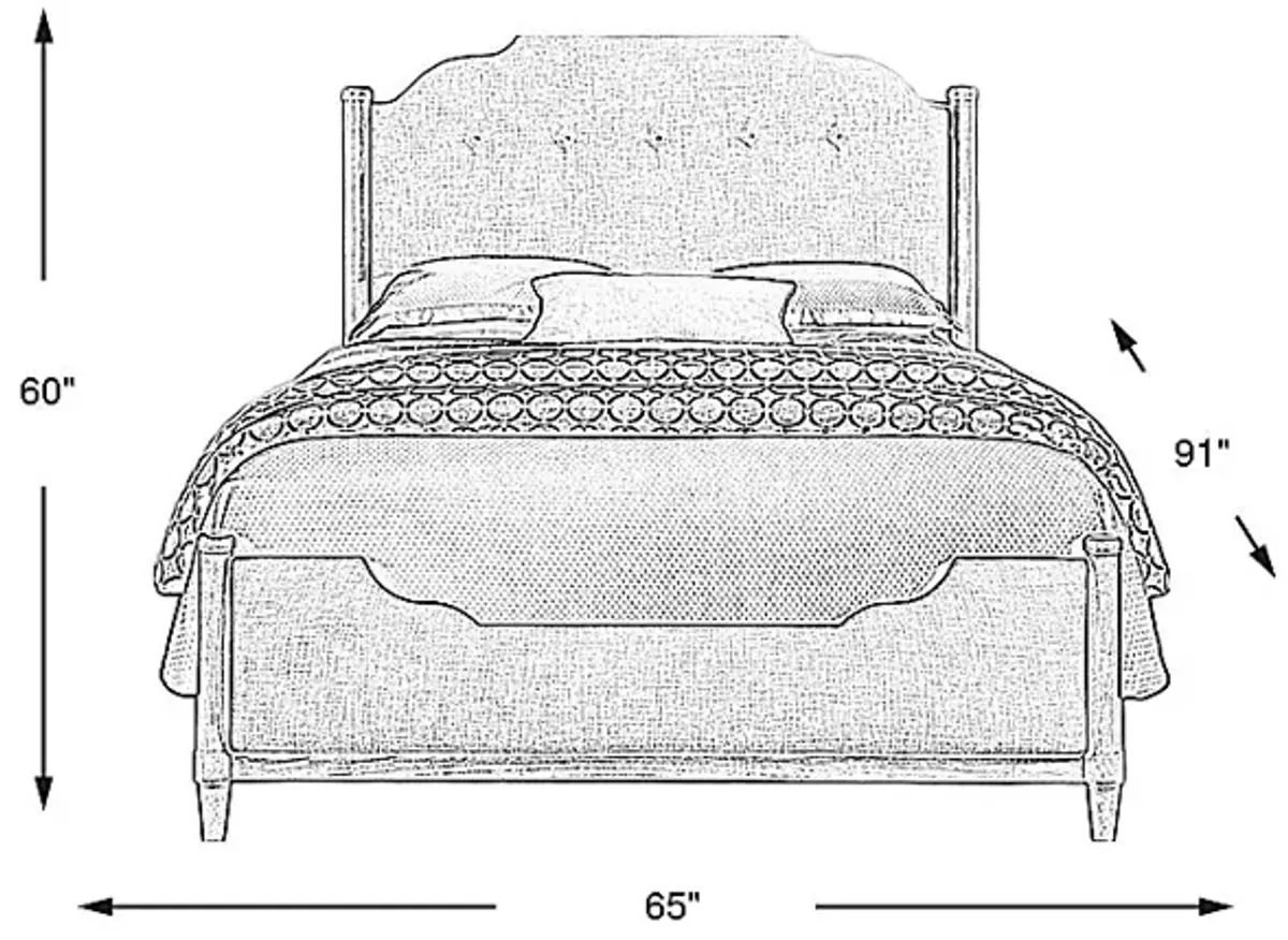 Oakwood Terrace Tan 3 Pc Queen Upholstered Bed