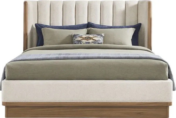 Bristol Bay Brown 3 Pc Queen Upholstered Bed