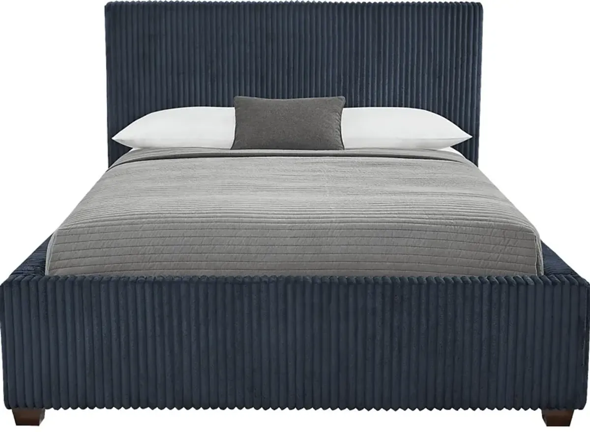 Allure Midnight 3 Pc Upholstered Queen Bed