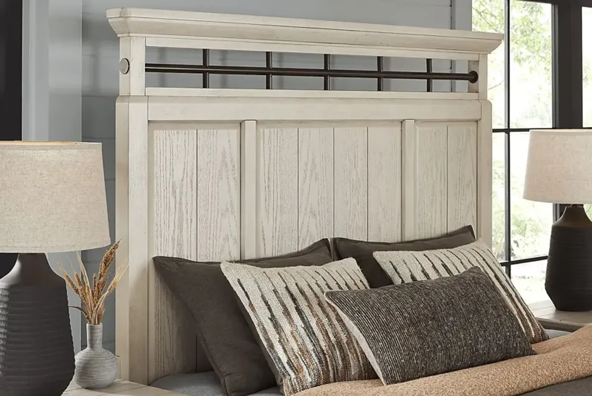 Montana Ridge White 3 Pc Queen Panel Bed