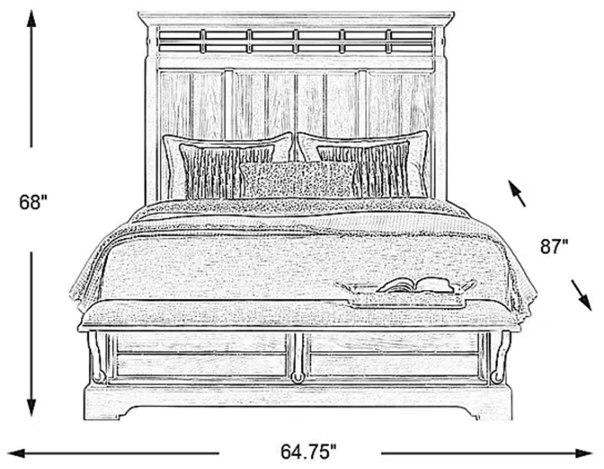 Montana Ridge White 3 Pc Queen Panel Bed