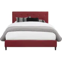 Kaylan Red 3 Pc Queen Upholstered Bed
