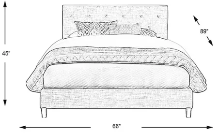 Kaylan Beige 3 Pc Queen Upholstered Bed