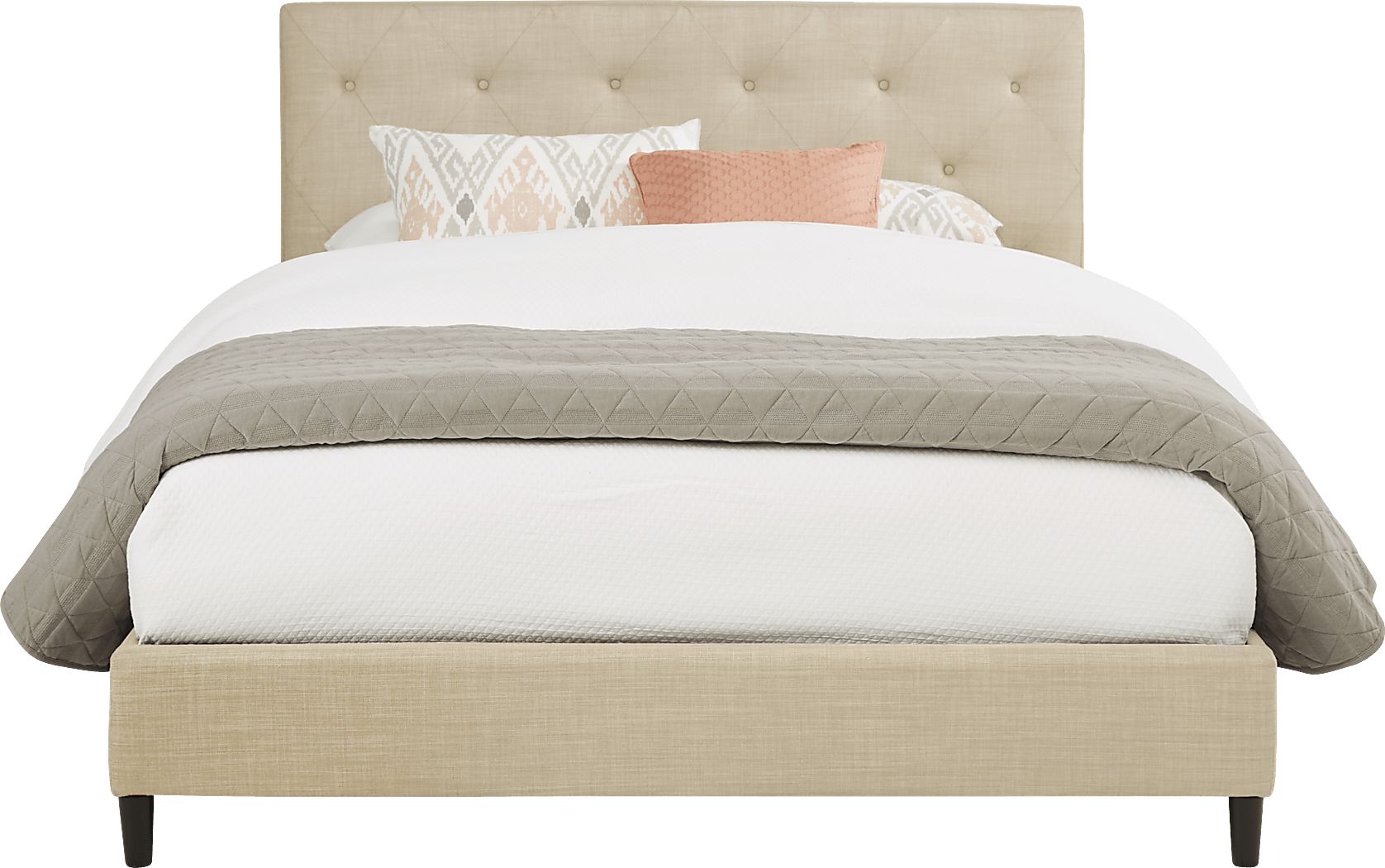 Kaylan Beige 3 Pc Queen Upholstered Bed