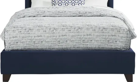 Alexis Blue 3 Pc Queen Upholstered Bed
