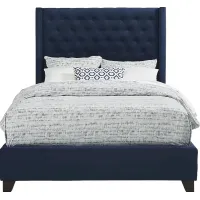 Alexis Blue 3 Pc Queen Upholstered Bed