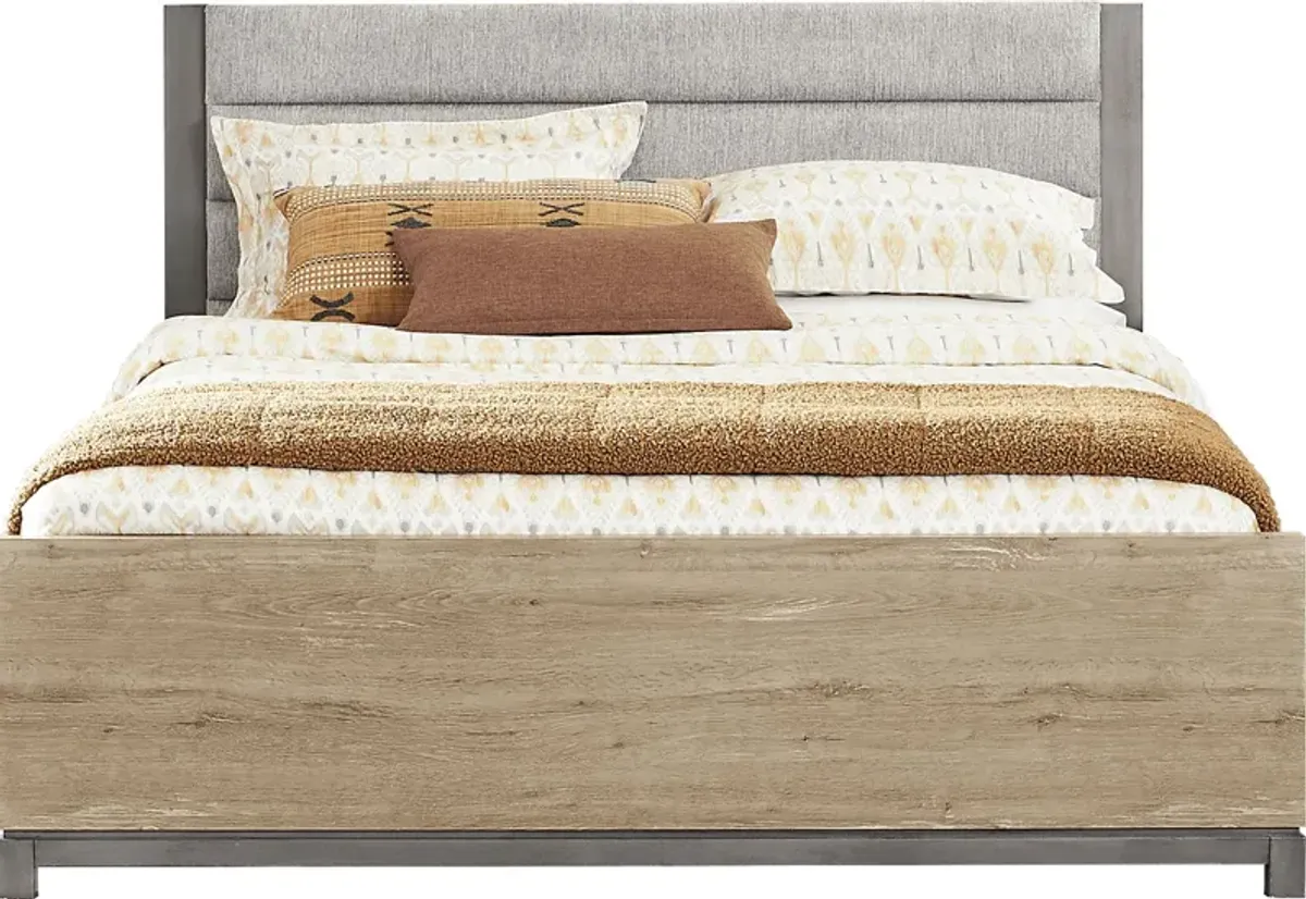 Maxton Place Natural 3 Pc Queen Bed