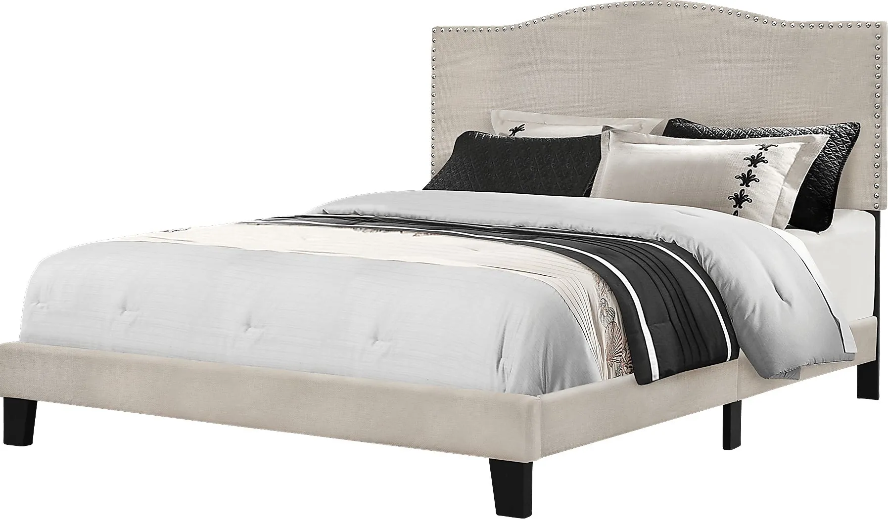 Kiley Dove Gray Queen Upholstered Bed
