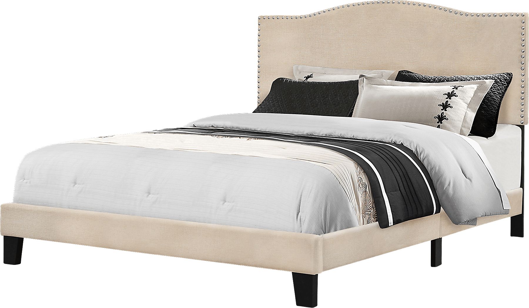 Kiley Linen Queen Upholstered Bed