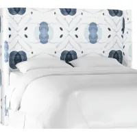 Vashti Blue Queen Upholstered Headboard