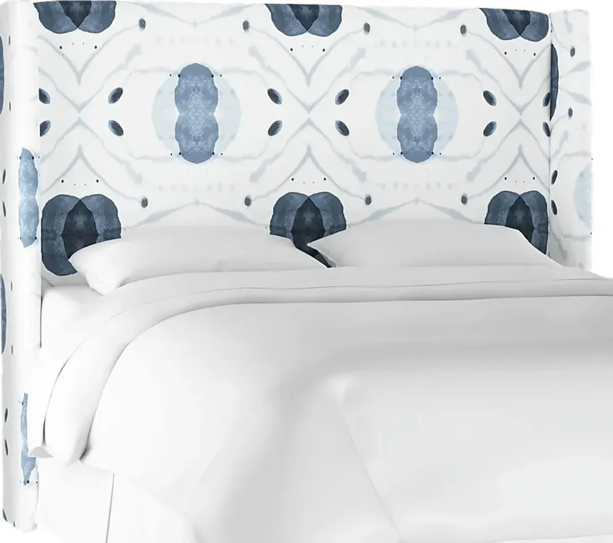 Vashti Blue Queen Upholstered Headboard