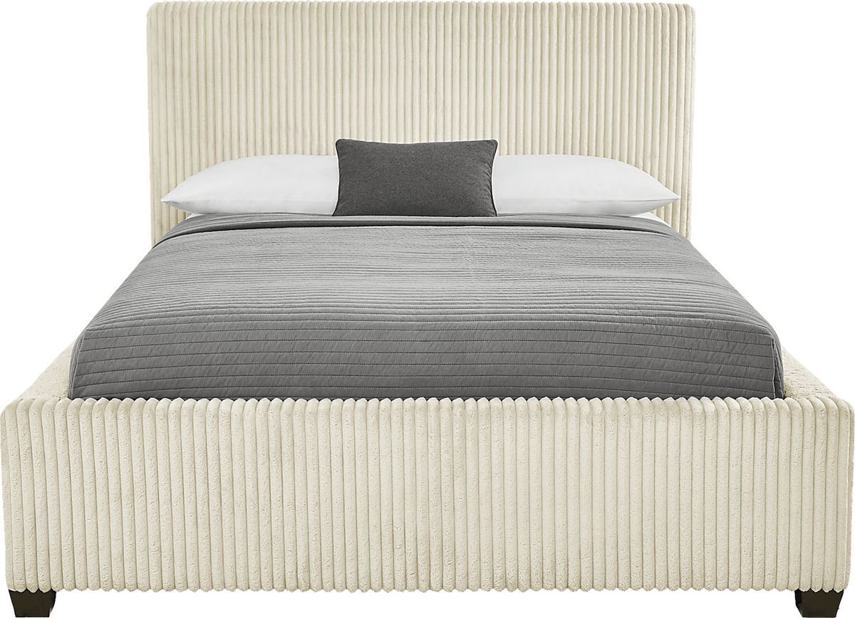 Allure Ivory 3 Pc Queen Upholstered Bed