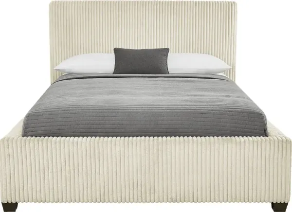 Allure Ivory 3 Pc Queen Upholstered Bed