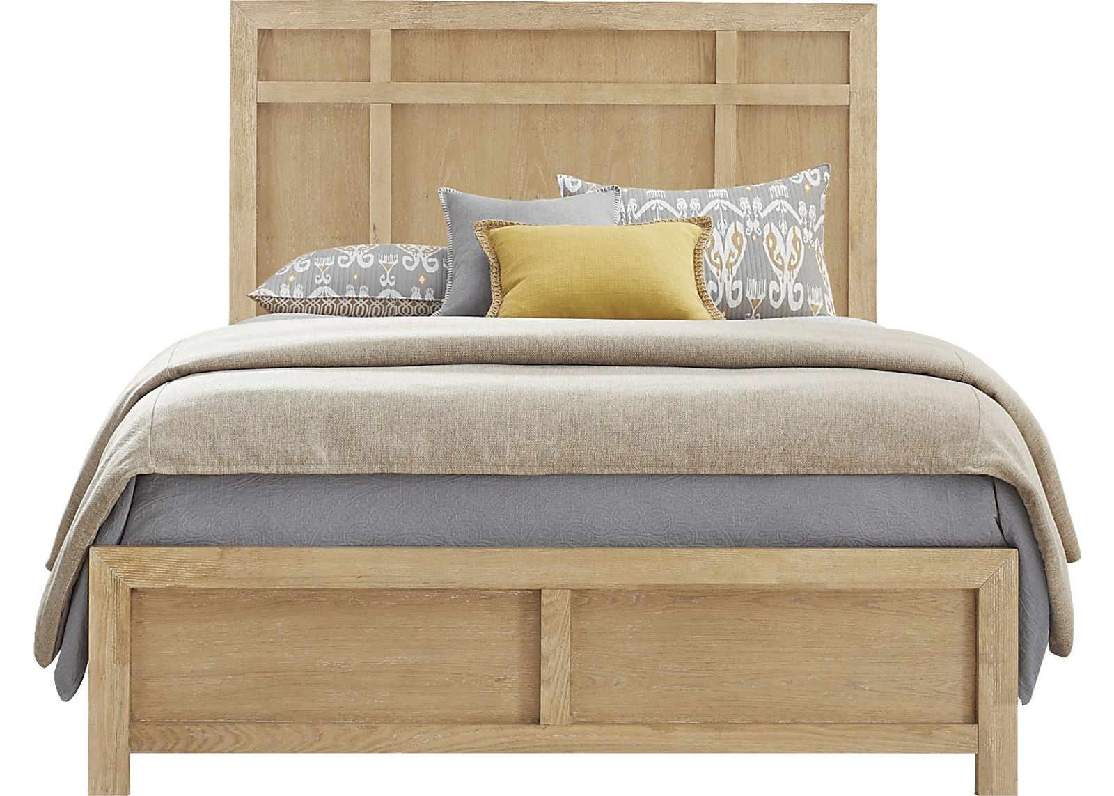 Woodley Natural 3 Pc Queen Panel Bed