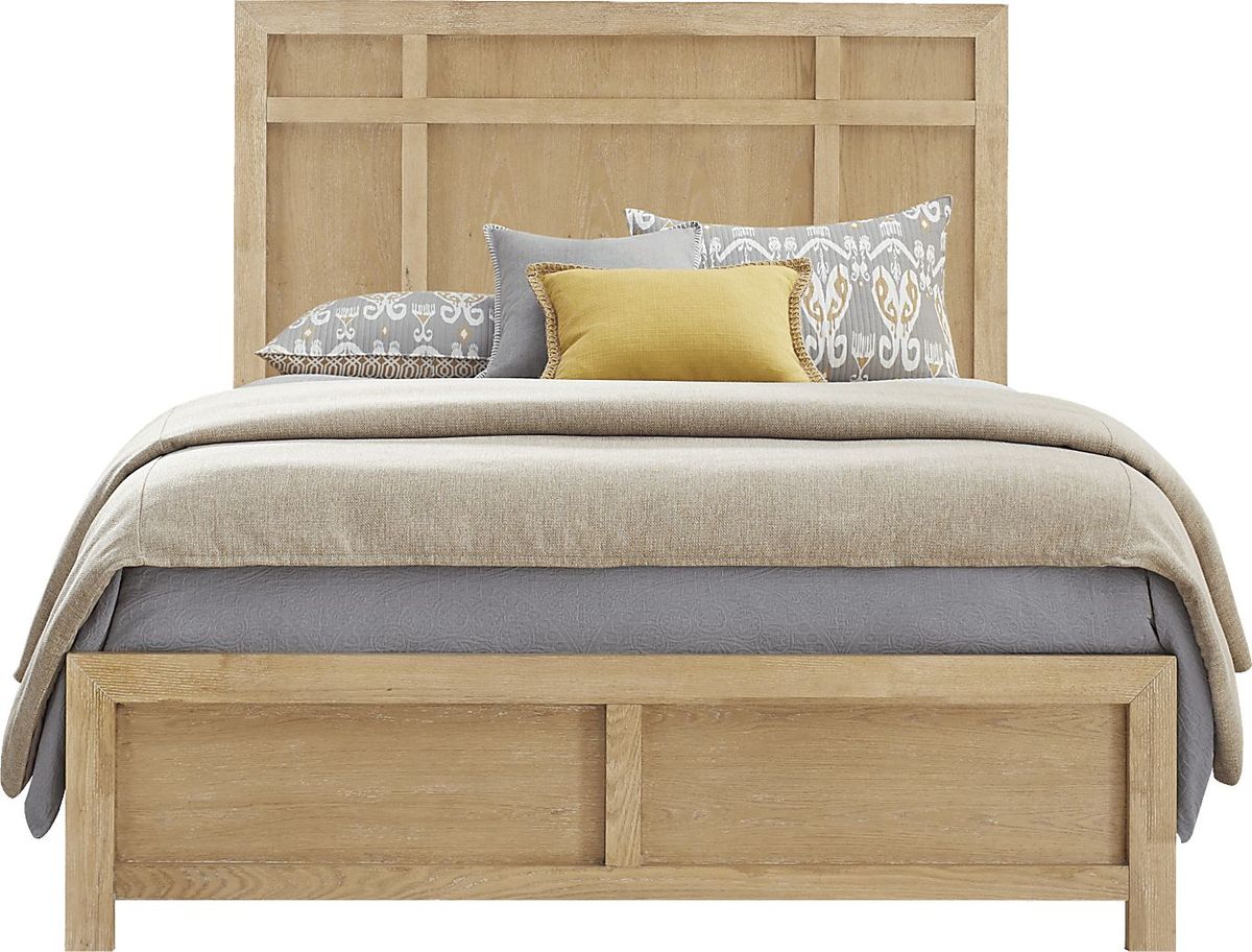 Woodley Natural 3 Pc Queen Panel Bed