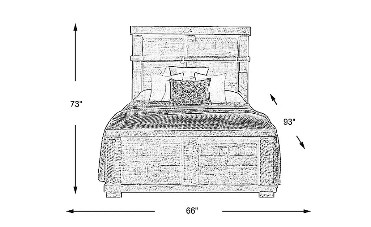 Bretten Crossing Gray 3 Pc Queen Panel Bed