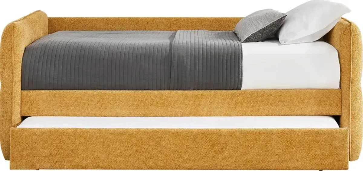 Audra Place Gold Daybed with Trundle