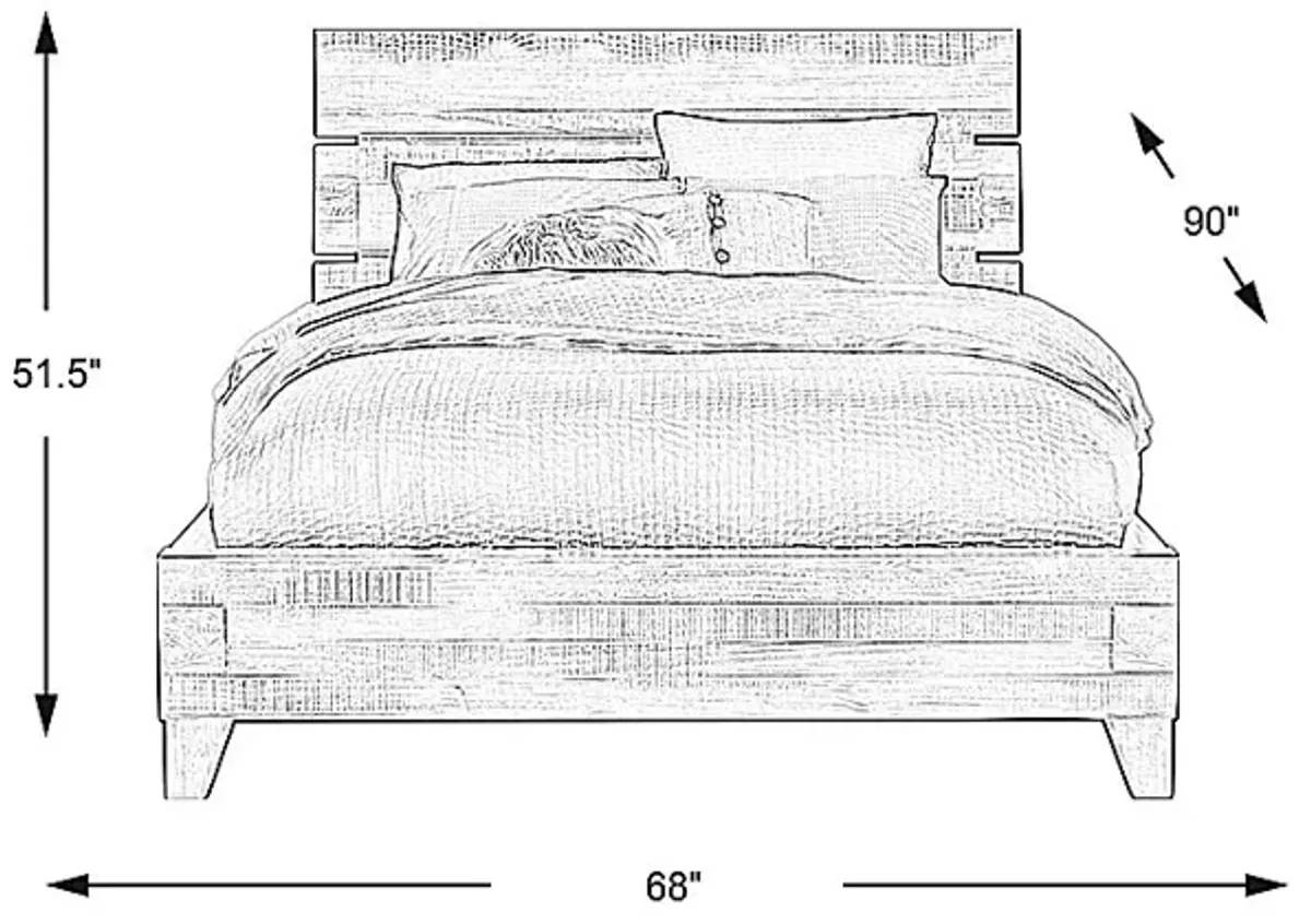 Crestwood Creek Gray 3 Pc Queen Panel Bed