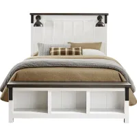 Tremblay Square White 3 Pc Queen Storage Bed