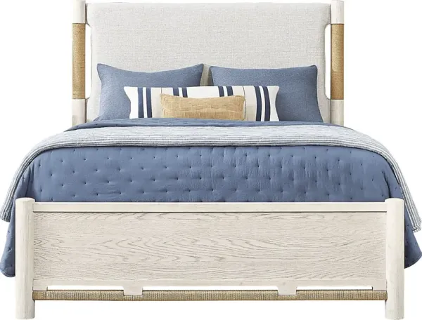 Caviar Cove White 3 Pc Queen Upholstered Bed