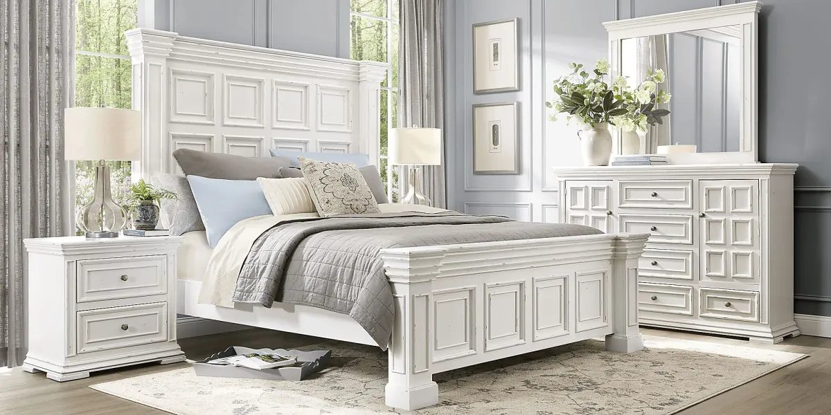 Folkston Bay White 3 Pc Queen Bed