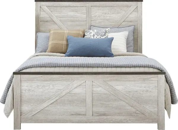 Abilene White 3 Pc Queen Panel Bed