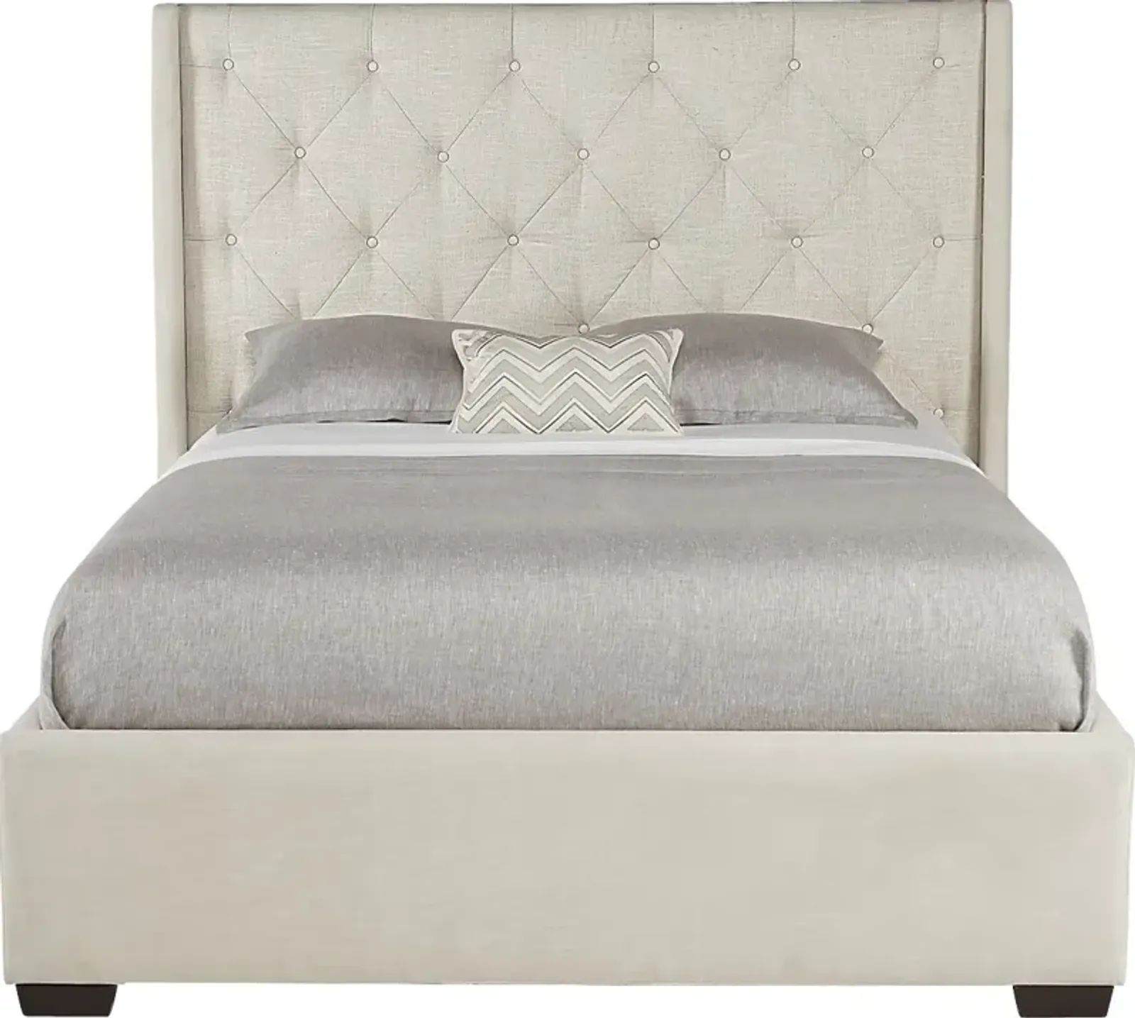 Alison Oatmeal 3 Pc Queen Upholstered Bed