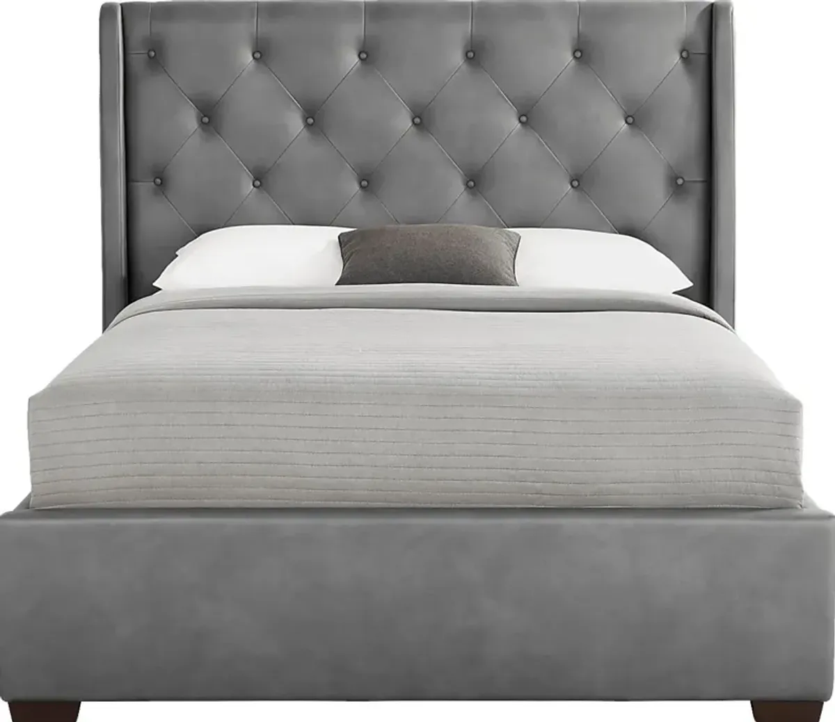 Alison II Gray 3 Pc Queen Upholstered Bed