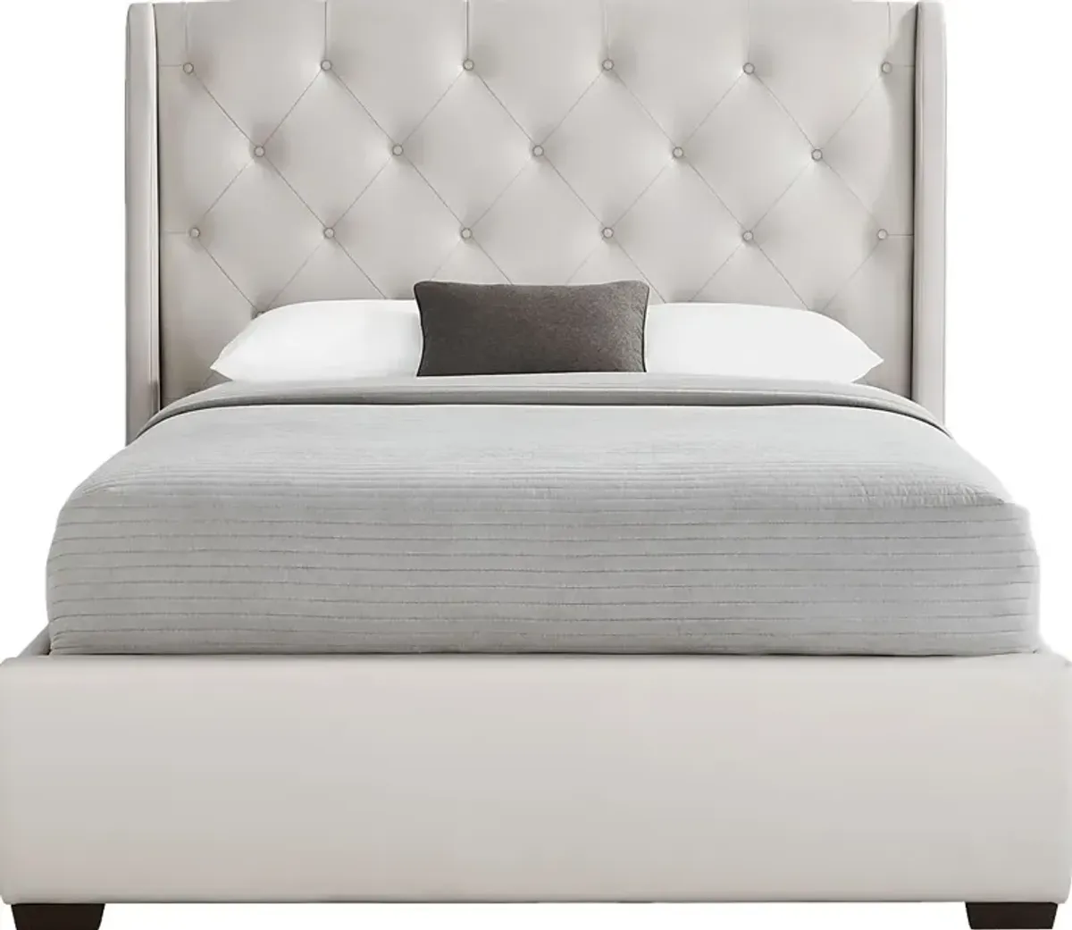 Alison II Light Gray 3 Pc Queen Upholstered Bed
